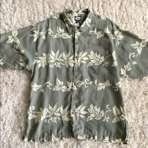 Tommy Bahama 100% Linen Hawaiian Floral Shirt XL
